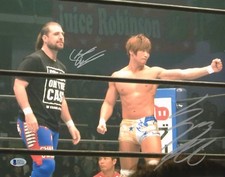 Kota Ibushi & Chase Owens Signed 11x14 Photo BAS COA WWE New Japan Pro Wrestling