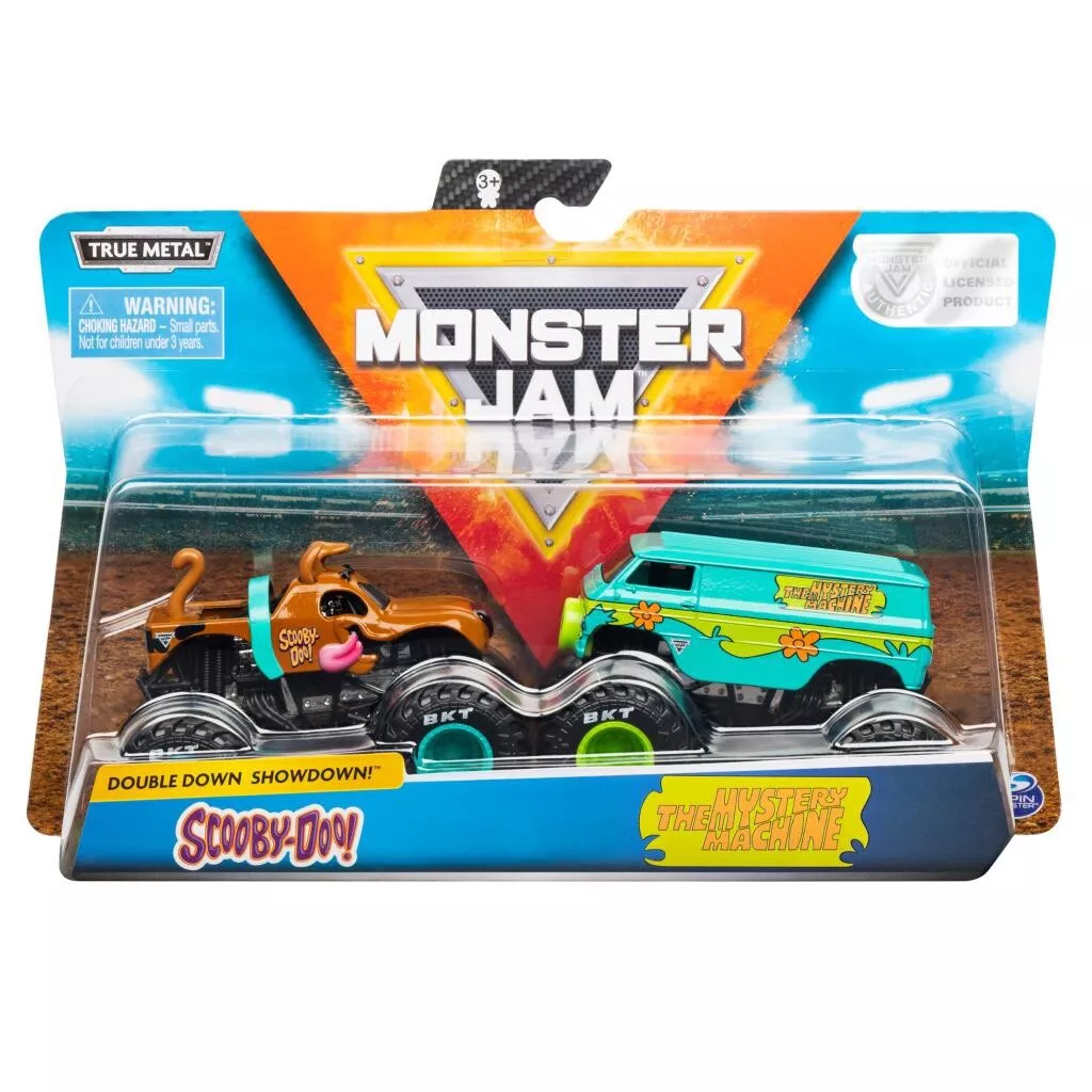 Monster Jam, Official Reveal The Steel 4-Pack of Color-Changing Die-Cast Monster Trucks, 1:64 Scale