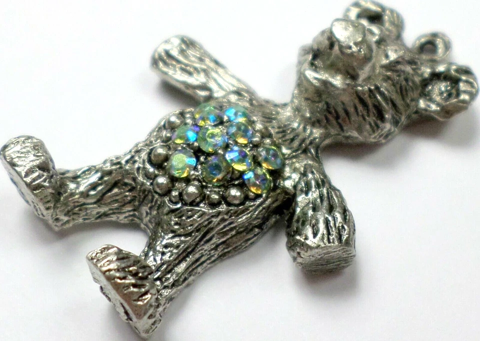 Colgante de oso de peluche Swarovski Jonquil amarillo estrás AB hallazgo 34x22 mm Foto 2 de 4