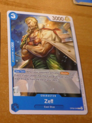 ONE PIECE WINGS OF CAPTAIN ENGLISH CARD GAME KARTE ZEFF OP06-048 IN TCG NEU