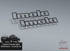 COPPIA SCRITTE ADESIVE  SAGOMATE per  ALFA ROMEO 33 IMOLA per Battitacco