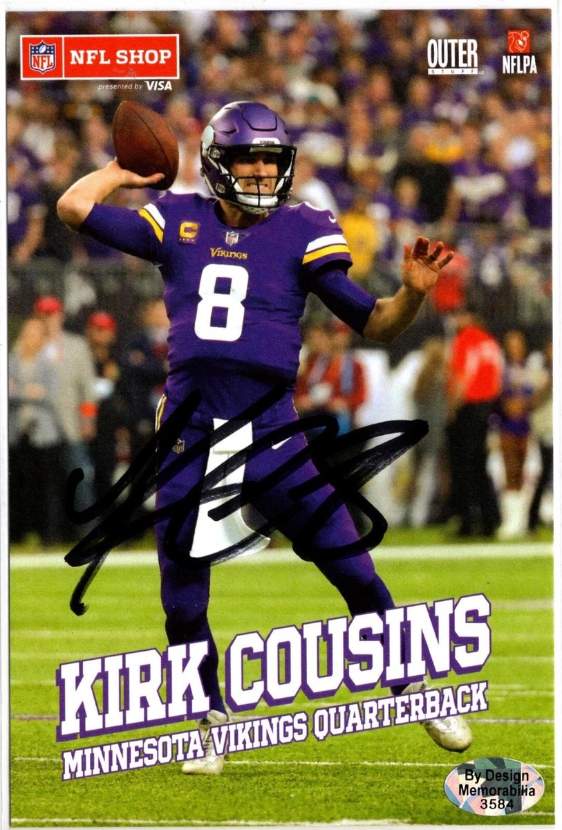 KIRK COUSINS Minnesota Vikings 4X6 Autographed NFL Shop Promo Card