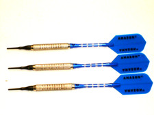 Soft Tip Darts Used, 12 Gram Plated with New Aluminum Shafts Flights 3270