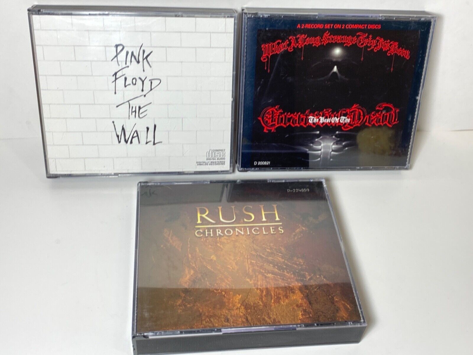 Clean CDs Pink Floyd The Wall Early Press Grateful Dead BMG The Best Of & RUSH