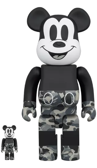 400 BE@RBRICK BAPE MICKEY MOUSE MONOTONE