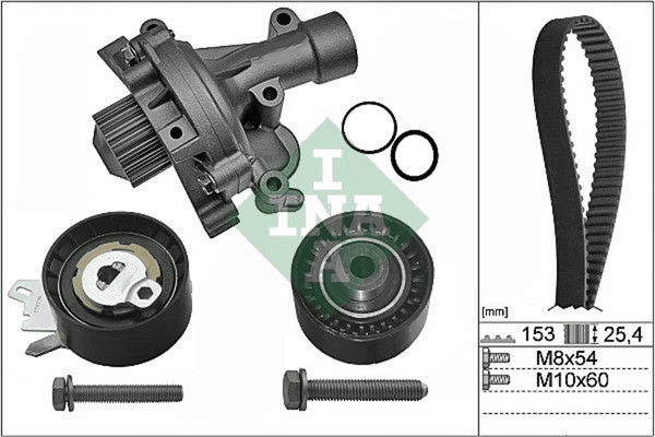 Wasserpumpe + Zahnriemensatz FüR CitroËN Peugeot C4 Grand Picasso I-image