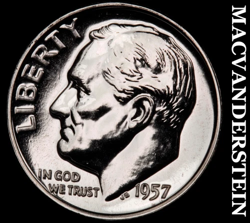 1957 Roosevelt Dime- Silver- Choice Gem Proof Luster No Reserve #J2879