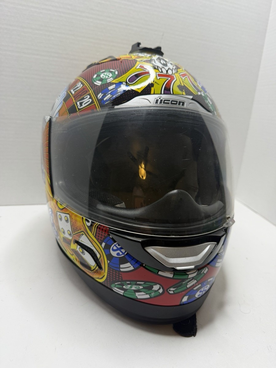 Icon Alliance Lucky Lid Motorcycle Helmet Size Large Used | eBay