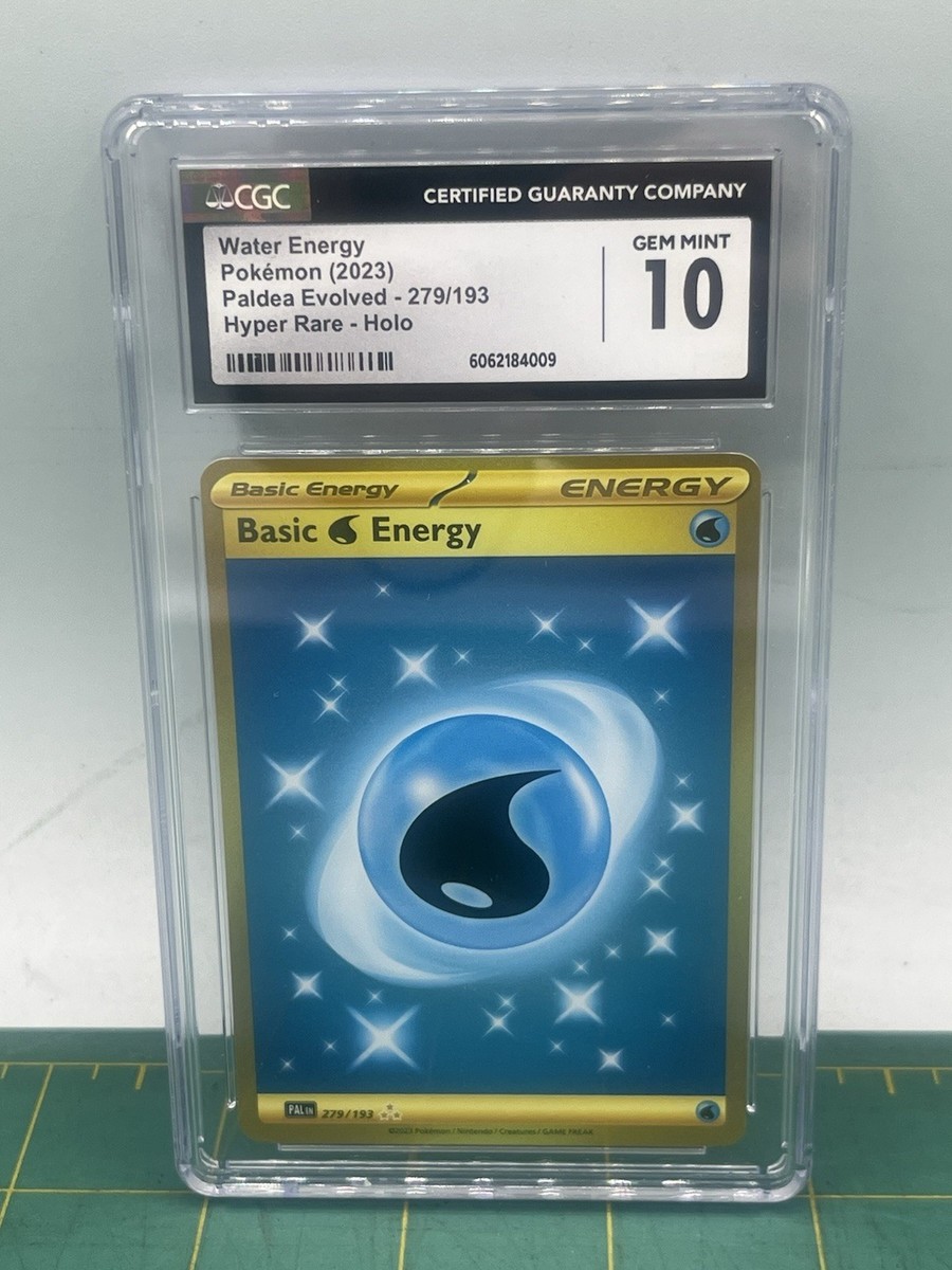 Basic Water Energy Gold 279/193 Paldea Evolved Pokemon Card Gem Mint 10