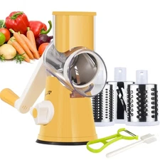 Cheese Grater Hand Crank Kitchen Shredder Speed Mandolin Sli...
