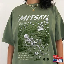 Mitski Gift For Fan Short Sleeve Full size S to 5XL Green T-shirt