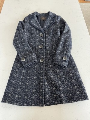 Tocca Sz 4 Wool Coat Jacket Navy Blue Tailored Jacket-NWOT-Mint Condition-Small