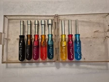 Vintage Xcelite USA PS-120 Nut Driver 8- Piece Set, 3/32" - 3/8"