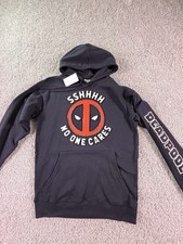 NWT Marvel Deadpool Hoodie Size Small Black
