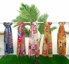 Wholesale Lot Vintage Kantha Cotton Patchwork Scarf Reversible Stole Shawls