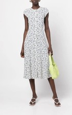 Women’s Reformation Size 6 Midi Dress Floral Fauna Pattern with Button Detail