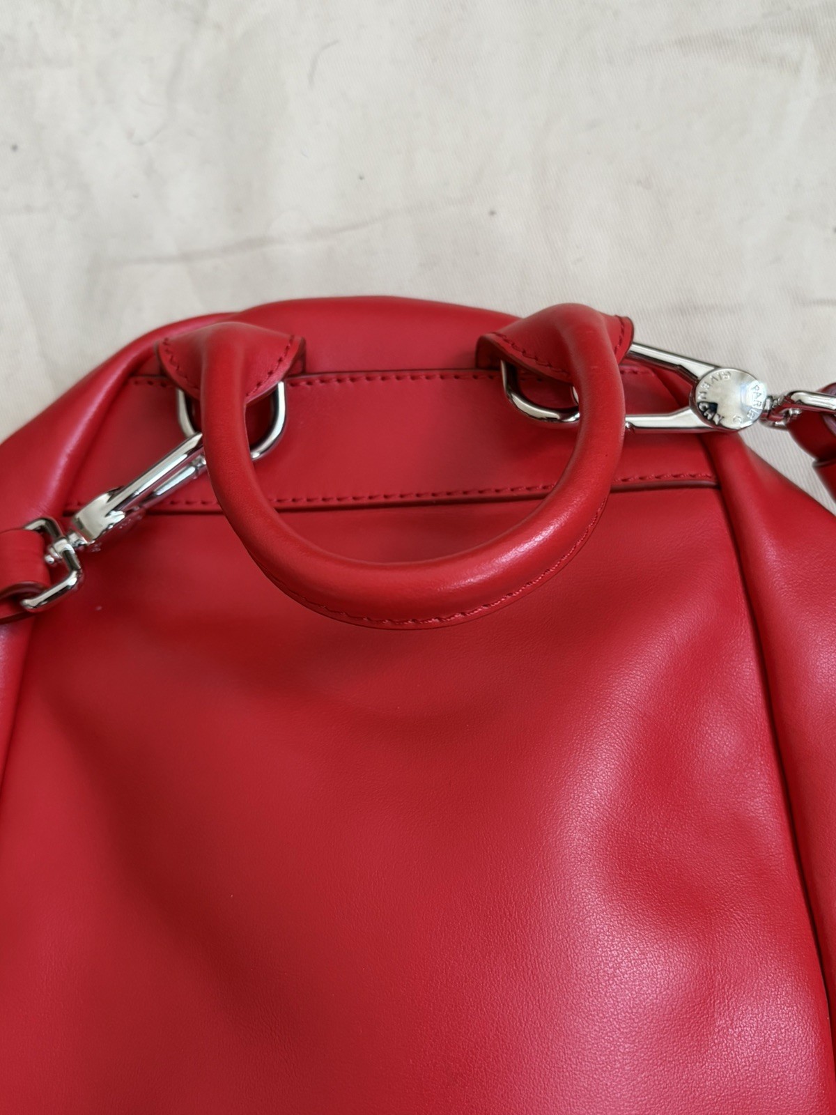 Givenchy Mini Backpack Red Leather Style Bag Ruck… - image 10