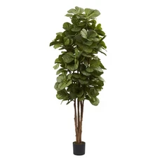 Nearly Natural 5346 Fiddle Leaf Fig Tree 6-feet Green