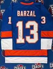 Mathew Barzal Autographed NY Islanders CUSTOM Jersey (Beckett)