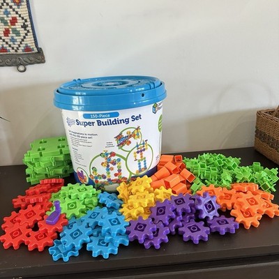 Learning Resources STEM Gears Building COMPLETE SET 150 Pieces Construction 
