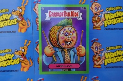 GARBAGE PAIL KIDS GPK x GREEN DAY GREEN FOIL CARDS 20b MOE HAWK 23/75