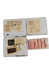 Mixed Lot Of Stampin Up Stamps And Other Brands Of Stamps Total Of  21 Stamps 