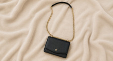 Tory Burch Emerson Chain Wallet Crossbody Bag Black