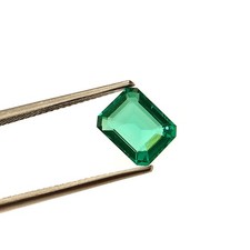 1.95 CT Lab Grown Colombian Emerald Rich Green Loose Gemstone emerald Cut 9x7 mm