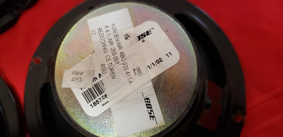 2000-2005 Audi C5 A6 S6 RS6 All Road OEM Bose Door Speaker 4B0035411A (Set of 3) - Image 4 of 4