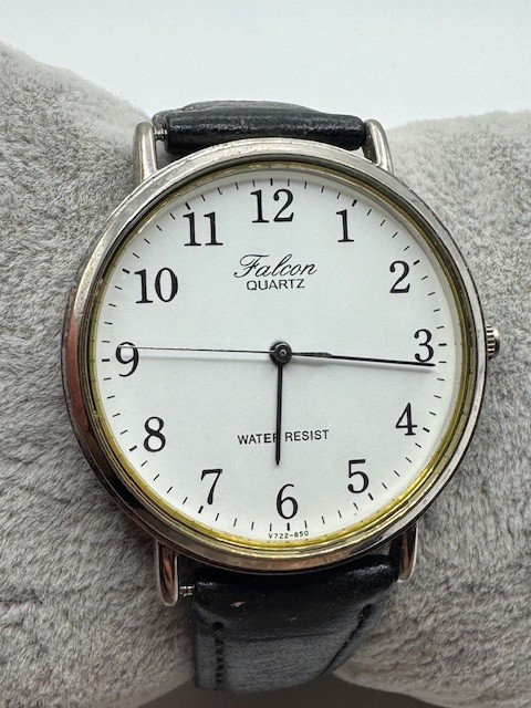 Men's Citizen Q&Q Falcon Silver Tone Quartz Watch New Battery
