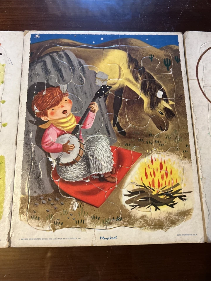 Juego de 3 puzzles vintage Foto 4 de 4