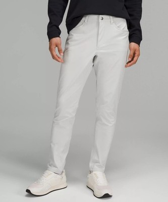 Lululemon Mens  Light Gray ABC Classic Fit 5 Pocket Chino Pants Size 34×32 