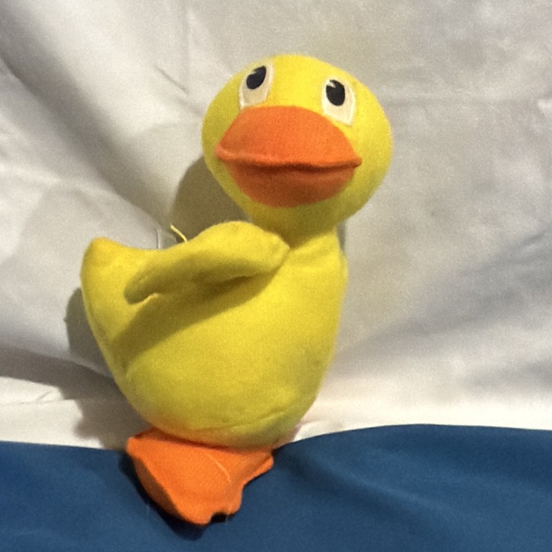 Tyco Jim Henson Rubber Duckie Stuffed Animal 1997 Yellow Orange MPN 30886/61441