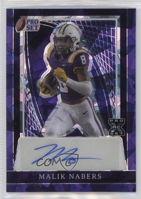 2024 Leaf Pro Set Metal Purple Crystals 6/7 Malik Nabers Rookie Auto RC h3a