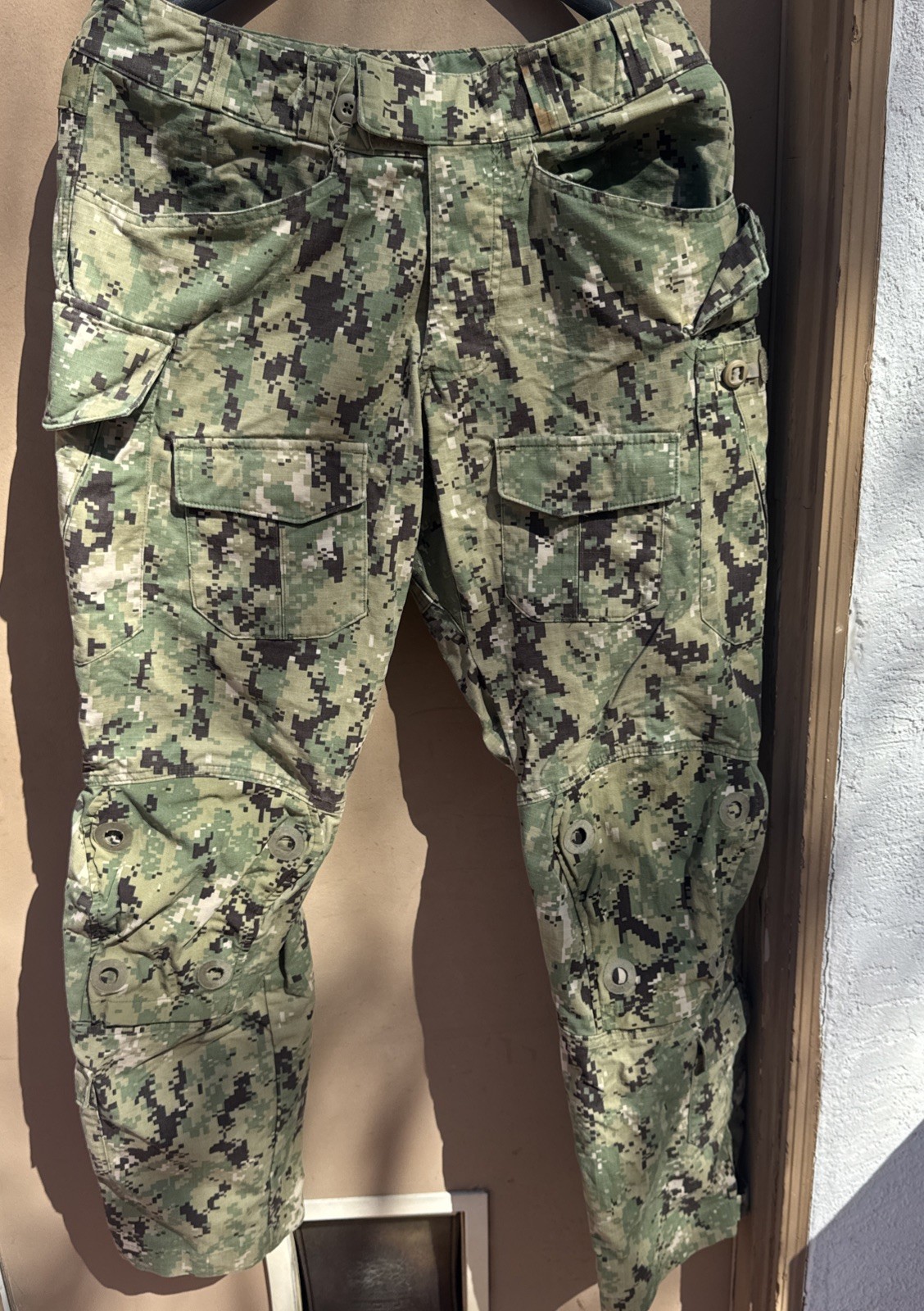 Patagonia Level 9 Temperate Pants Mens 34 Long Green Digital Camo Military USA