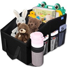 Car Organizer- Seat Organizer for Front Back Between Black