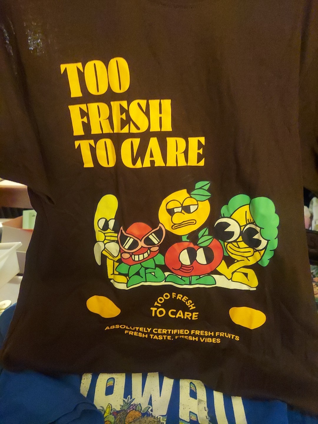 Too Fresh To Care Brown Chemistry Large Fruit Shirt
