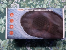 500 watt Outdoor Pond Water Heater De-icer Smart Temperature Control Safe