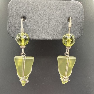 VTG ARTISAN STERLING SILVER SERPENTINE DANGLE DROP EARRINGS. 5.1 GRAMS