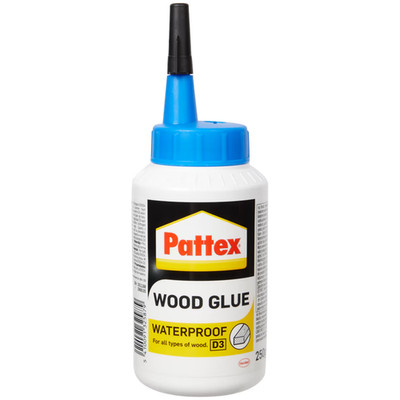 Pattex Holzleim D3 250 g   Wasserfester Holzkleber für Innen & Außen