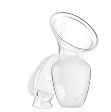 1 Pack 4 oz Silicone Manual Breast Pump for Breastfeeding Essentials, Home Use