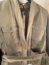 Free People Cargo Utility Jacket, Military Green Size S TP Chest Pockets Belted
