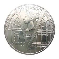 Great Britain 5 Pounds 2001 Coin Queen Victoria 