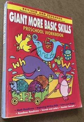 Giant More Basic Skills Preschool Workbook Large Softcover Excellent
