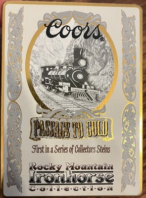 COORS ''Passage To Gold'' Collectors Edition beer Stein certificate