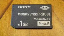 GENUINE Sony Memory Stick Pro Duo 1GB gb Media Card MagicGate Magic Gate MARK 2
