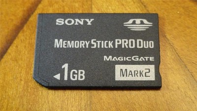 GENUINE Sony Memory Stick Pro Duo 1GB gb Media Card MagicGate Magic Gate MARK 2