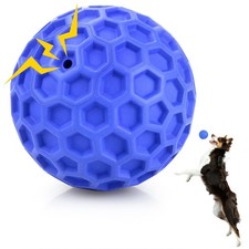 Indestructible Squeaky Dog Ball, Relieves Anxiety, Cleans Teeth, Interactive Che