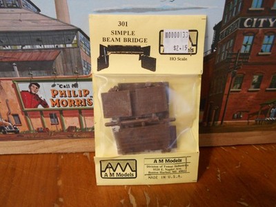 HO Scale Trains AM Models Kit #301 Simple Bridge NOS