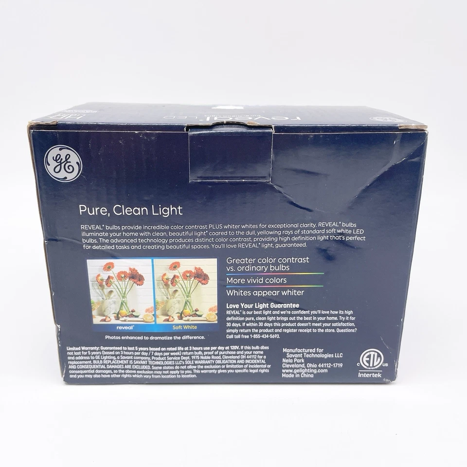 GE Reveal PAR30 LED Light Bulbs 2-Pack 75W 22W Flood/Spot 900 Lumens - Image 3 of 4